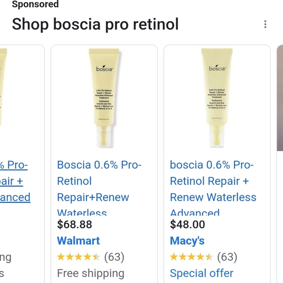 Boscia 0.6% Pro-Retinol Repair+Renew Waterless Treatment 1 fl oz 30mL ๐ BNIB - Picture 3 of 10